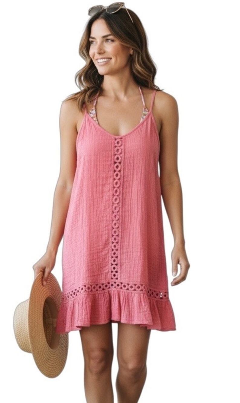 Wave Zone S/M NEW NWT Swim Cover Up Peach Pink Small Medium